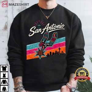 San Antonio Spurs Game Day Vintage Go Spurs Go T Shirt (3)