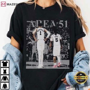 Vintage Victor Wembanyama Stephon Castle Area 51 T Shirt (4)