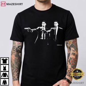 Arsenal William Saliba And Gabriel Magalhaes Pulp Fiction Style T Shirt (1)