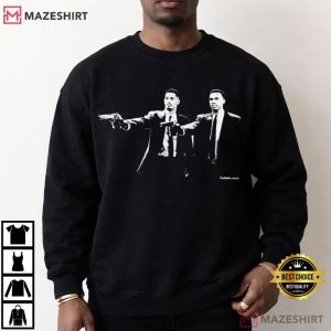 Arsenal William Saliba And Gabriel Magalhaes Pulp Fiction Style T Shirt (3)