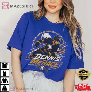 Zach Benson Buffalo Sabres Bennis The Menace Hockey Fan T Shirt (2)