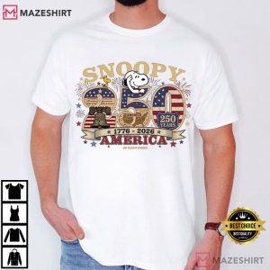 America 250th Anniversary Patriotic Snoopy Funny 4th Of July T Shirt (4)