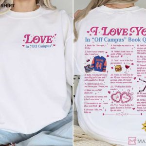 Hockey I Love You In Off Campus Book Series T Shirt (2)