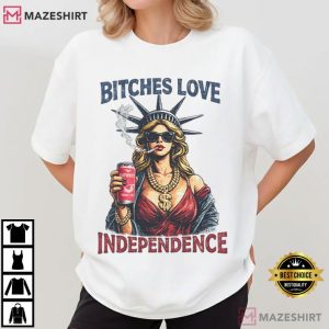 Funny Lady Liberty 4th Of July Patriotic Independence Day T Shirt (1)