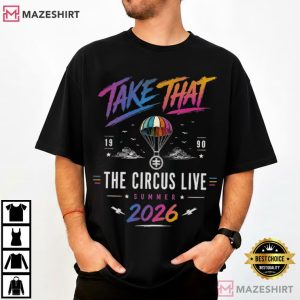 Take That Circus Live Summer 2026 Retro Concert Tour Merch T Shirt (1)