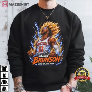 Jalen Brunson King Of New York Super Saiyan Basketball Player Graphic T Shirt (2)