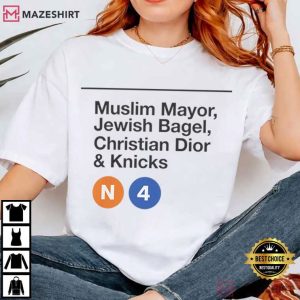 Muslim Mayor Jewish Bagel Christian Dior Knicks T Shirt (1)