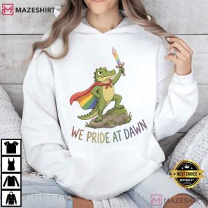 We Pride At Dawn Pride Alligator LGBTQ Rainbow Animal T Shirt (2)