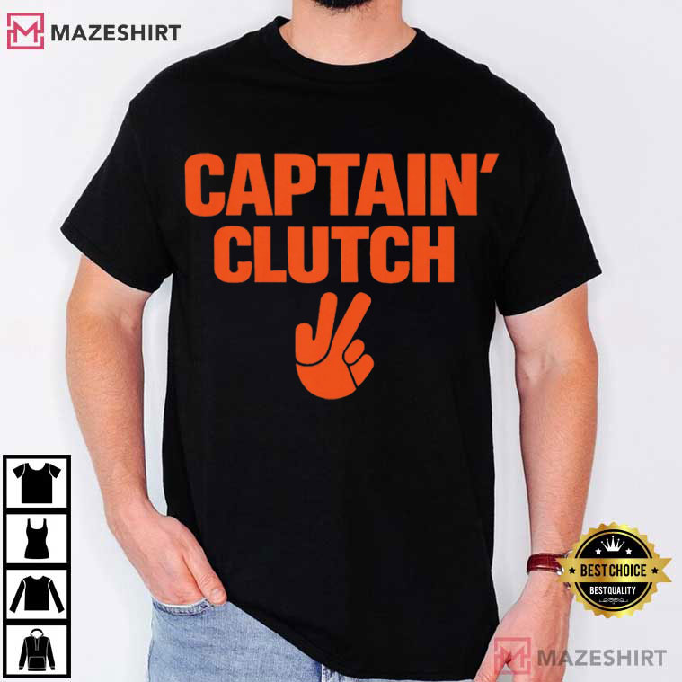 Jalen Brunson Captain Clutch New York Knicks T-Shirt Jalen Brunson Captain Clutch New York Knicks T-Shirt