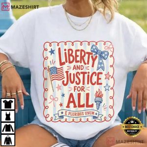 Fourth Of July Liberty And Justice For All Progressive Patriotic T Shirt (2)