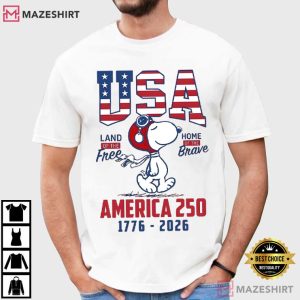 Independence Day Snoopy 250th Anniversary Fourth Of July USA T Shirt (1)