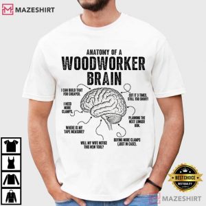 Woodworker Brain Funny Woodworking DIY Maker T Shirt (2)