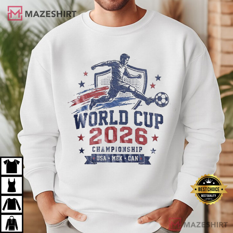 World Cup 2026 Championship USA Mexico Canada Soccer T-Shirt World Cup 2026 Championship USA Mexico Canada Soccer T-Shirt