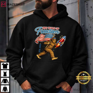 Bigfoot 250 Years Of Freedom Patriotic Sasquatch 4th Of July T Shirt (4)