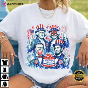 Founding Fathers America 250th Anniversary Funny T Shirt (3)