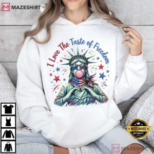 Statue Of Liberty Bubble Gum I Love The Taste Of Freedom 4th Of July T Shirt (1)