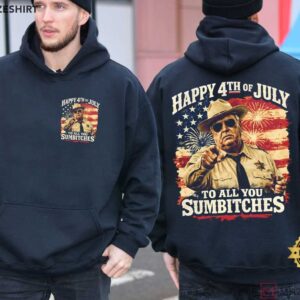 Happy 4th Of July To All You Sumbitches Retro Movie T Shirt (2)