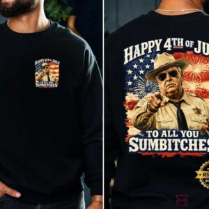 Happy 4th Of July To All You Sumbitches Retro Movie T Shirt (3)