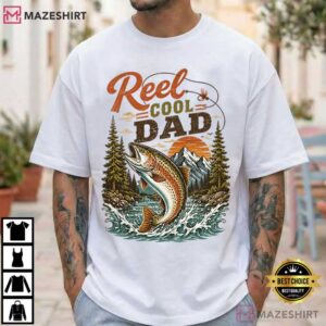 Fathers Day Reel Cool Dad Vintage Retro Fishing T Shirt (4)