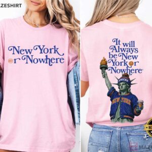 New York Or Nowhere Basketball Blue Orange Game Day T Shirt (3)