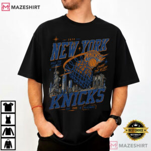 NY Knicks Champions Retro City Symbols Basketball T Shirt (1)