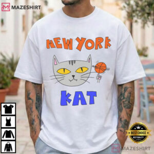 New York Knicks Basketball Kat Cat Fan T Shirt (4)