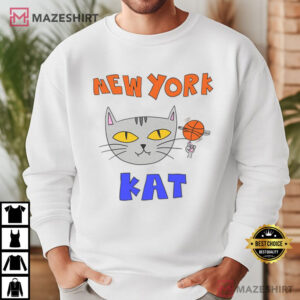 New York Knicks Basketball Kat Cat Fan T Shirt (1)