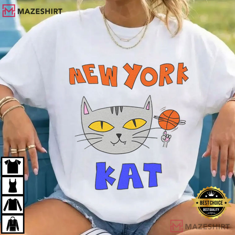 New York Knicks Basketball Kat Cat Fan T-Shirt New York Knicks Basketball Kat Cat Fan T-Shirt