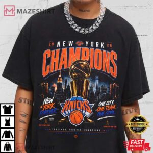 New York Basketball Champions 2026 One City One Team T Shirt (4)