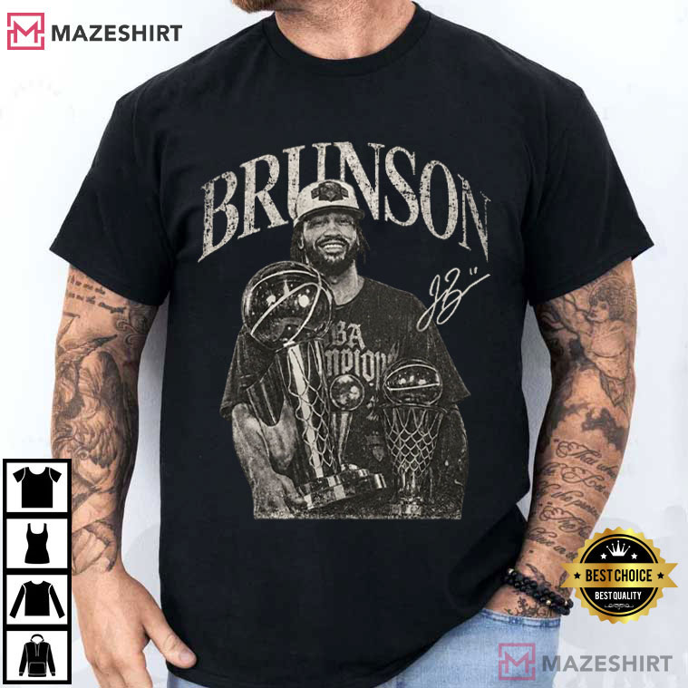 Jalen Brunson Championship Vintage Basketball Athlete Sports T-Shirt Jalen Brunson Championship Vintage Basketball Athlete Sports T-Shirt