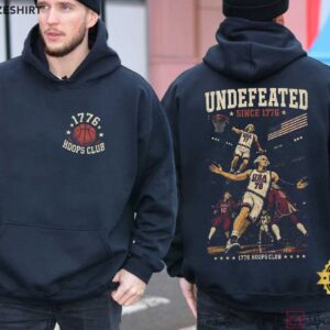 Undefeated Since 1776 Basketball Vintage 1776 Hoops Club Patriotic T Sh (1)