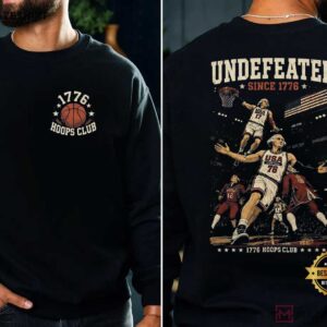 Undefeated Since 1776 Basketball Vintage 1776 Hoops Club Patriotic T (3)