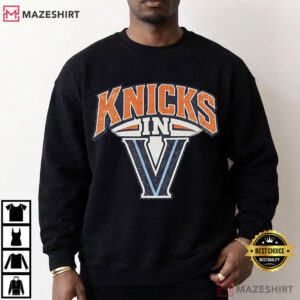 New York Knicks In 5V Vintage Sports Logo Basketball T Shirt (3)