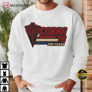 Cobra 76 America 250 Years Retro Snake Logo T Shirt (1)