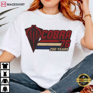 Cobra 76 America 250 Years Retro Snake Logo T Shirt (2)