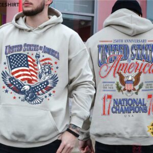July 4th 1776 National Champions Funny America 250th Anniversary T Shirt (2)