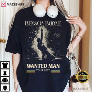 Benson Boone Wanted Man Tour 2026 Concert Music Fan T-Shirt
