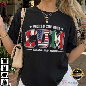 CUM World Cup 2026 Usa Canada Mexico Football T Shirt (4)