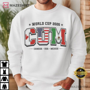 CUM World Cup 2026 Usa Canada Mexico Football T Shirt (1)
