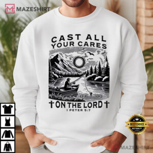 Cast All Your Cares Christian Faith Bible Verse Religious T Shirt (2)