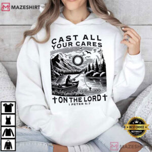 Cast All Your Cares Christian Faith Bible Verse Religious T Shirt (3)