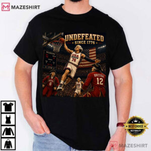 George Washington Basketball Undefeated Since 1776 4th Of July T Shirt (3)