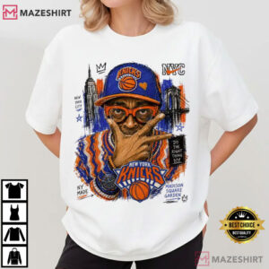 New York Knicks Augmented Reality Spike Lee Basketball NBA T Shirt (2)