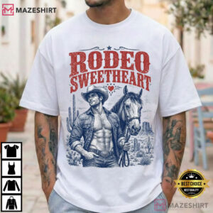 Rodeo Sweetheart Cowboy Vintage Western Graphic LGBTQ T Shirt (1)