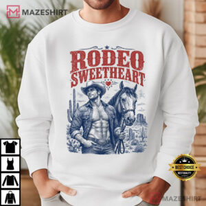 Rodeo Sweetheart Cowboy Vintage Western Graphic LGBTQ T Shirt (2)