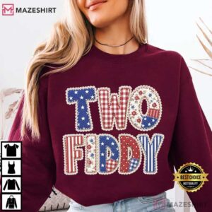 Two Fiddy Patriotic 4th Of July Red White Blue America T Shirt (3)