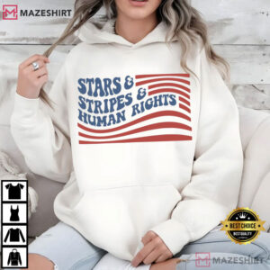 Stars And Stripes And Human Rights USA Flag Liberal Patriotic T Shir (4)