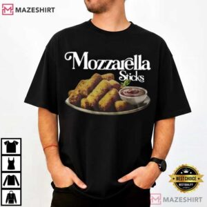 Mozzarella Sticks Retro Food Lovers T Shirt (1)