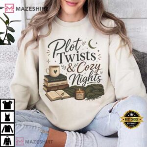Plot Twists And Cozy Nights Book Lover Reading T Shirt (3)