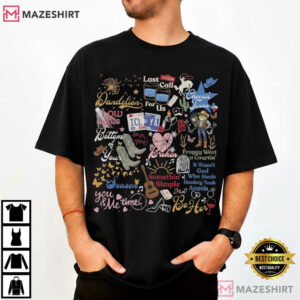 Ellas Fellas Dandelion Lyric Choosin Texas Song Country T Shirt (1)